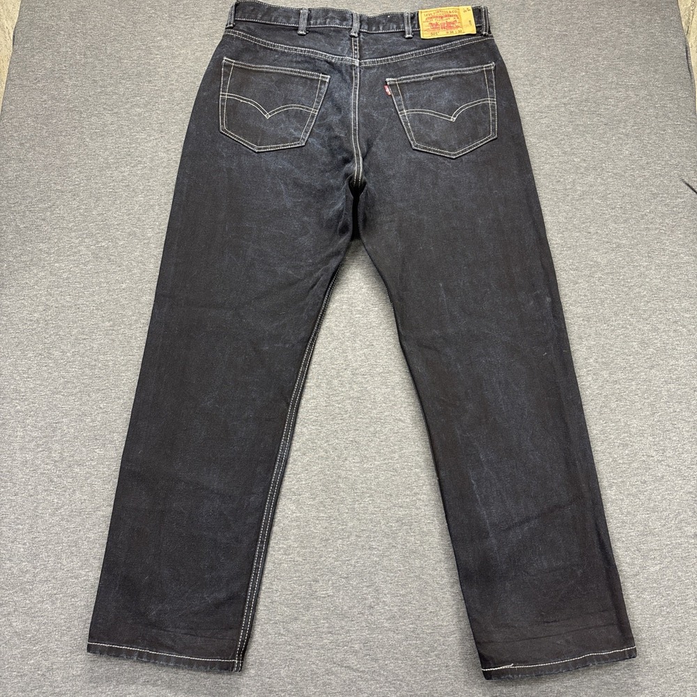 Levi's 501 Jeans Mens 38x32 Dark Wash Button Fly Straight Leg Cowboy Streetwear